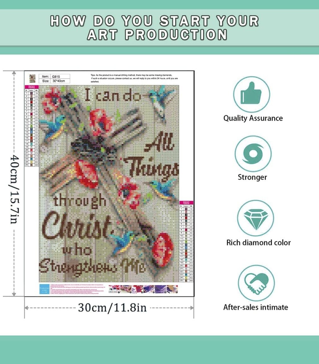 Christ Diamond Painting Kits for Adults, 5D DIY Full Drill Diamond Dots Paintings with Diamonds Gem Art and Crafts for Adults Home Wall Decor, Crucifix 12x16in